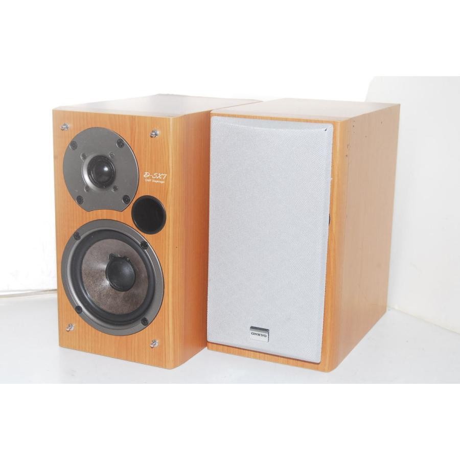 DDP ONKYO D-SX7 2-Way Bass Reflex Speaker System Pair Wood Grain