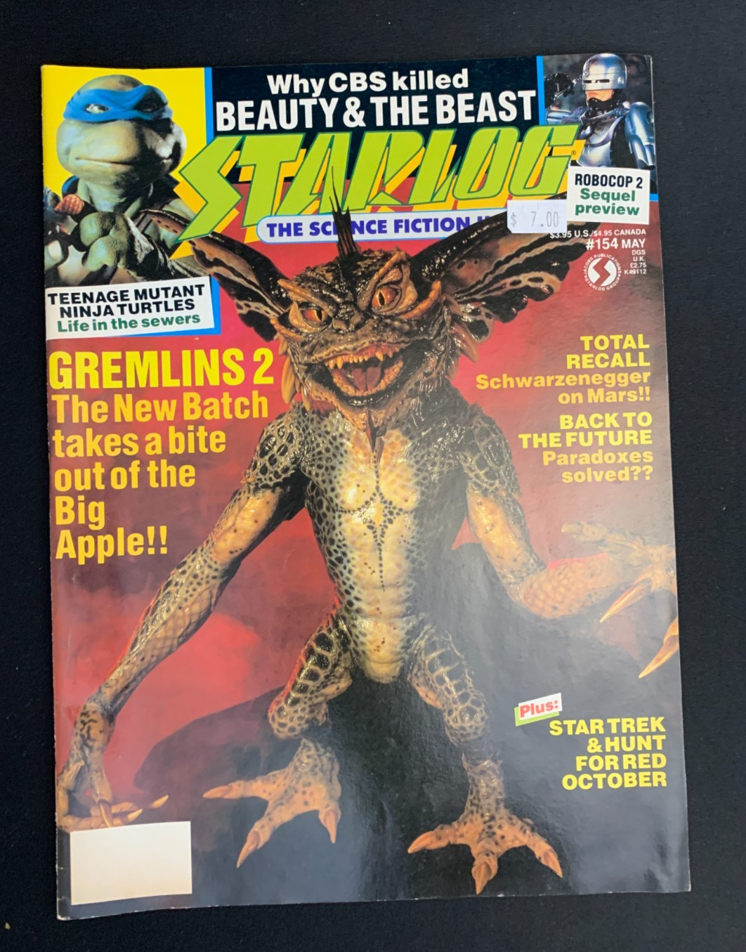 Starlog Magazine #154 May 1990 Gremlins 2 Total Recall Back to the Future