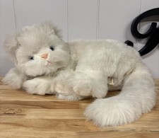 VTG Long Haired Persian Cat Kitten Stuffed Plush White Cat Jake Amos Korea