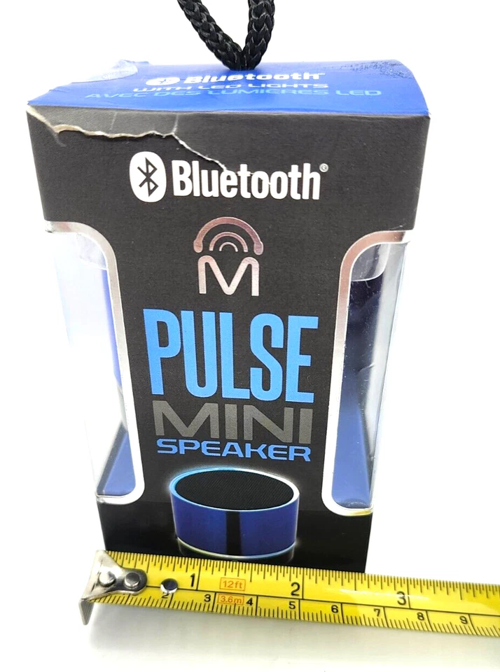 Nuevo Mini Altavoz Mental Beats Bluetooth Pulso Negro con Luces LED Caja Abierta Foto 2 de 4