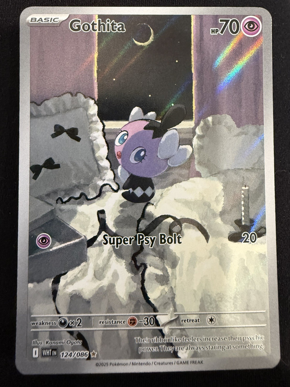 Gothita Illustration Rare SV: White Flare 124/086 NM Pokemon TCG -Centered