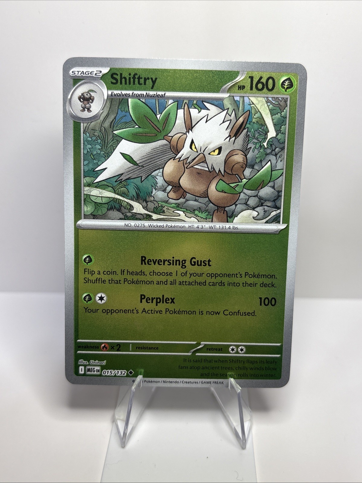 Pokémon TCG  Shiftry - 15/132 ME01: Mega Evolution NM - Reverse Holo Uncommon