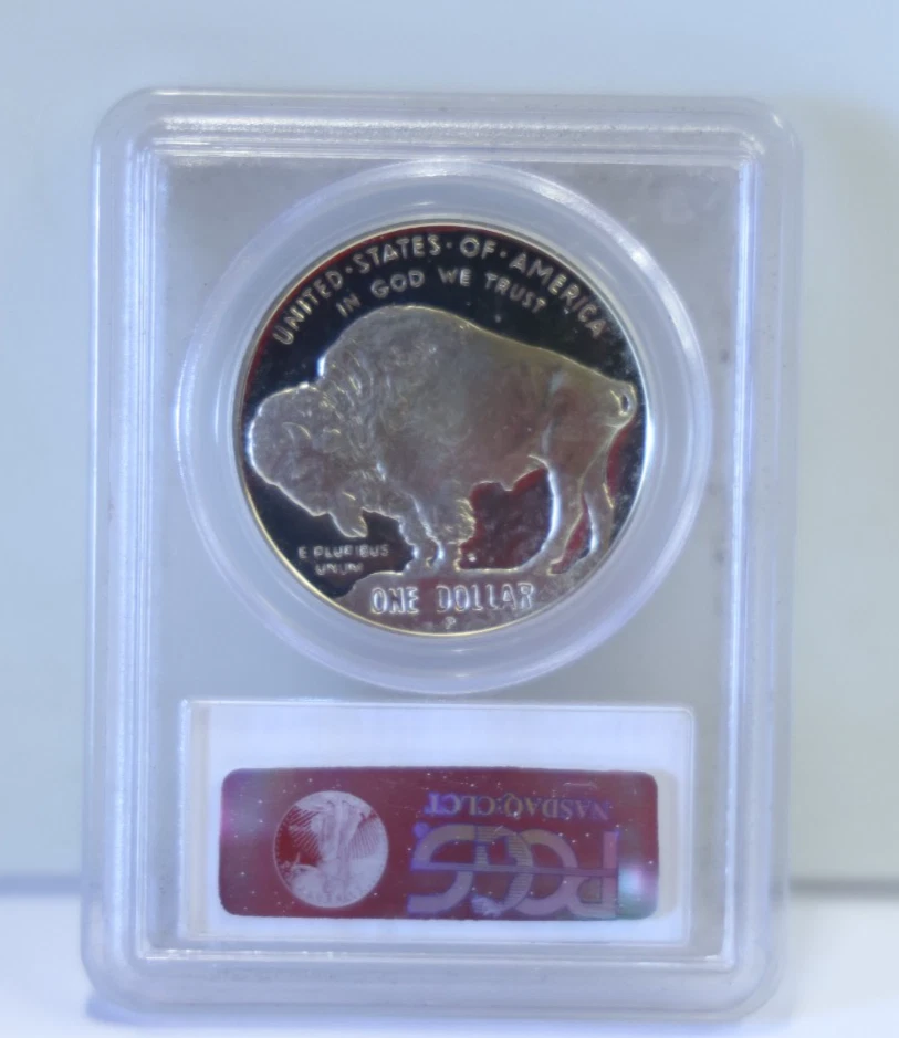 2001 US Buffalo Commemorative $1 PCGS PR69 DCAM - Image 2 of 2