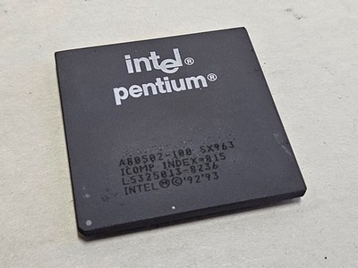 Intel Pentium 100MHz, SX963, A80502-100, Socket 5/7 - Vintage Processor, P11