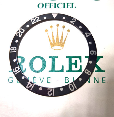 ULTRA RARE ROLEX GMT-MASTER 16710 16700 BLACK BEZEL INSERT SERIF ORIGINAL 100%