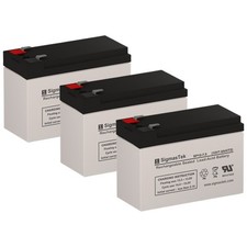 PowerWare PW5119-1500VA UPS SigmasTek SP12-7.5 T2 Battery Replacement Set of 3