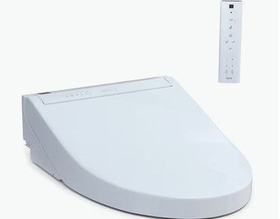 TOTO White Elongated Electronic Bidet Toilet Seat with Remote Control