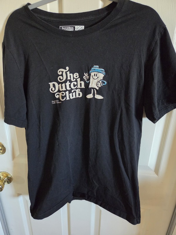 Dutch Bros Shirt Large Black The Dutch Club Coffee Graphic Tee 