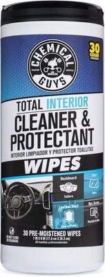Chemical Guys Total Interior Cleaner & Protectant Canister Wipes, Great for Cars