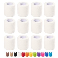 12 Pack Self Adhesive Bandage Wrap, 2 in x 5 Yards Non-Woven Self Adherent Co...