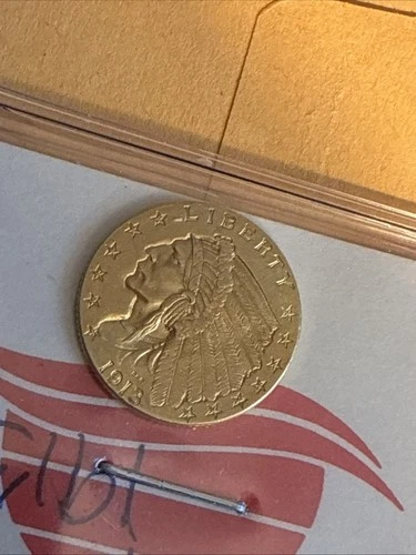 Item #1328 US 2 1/2 Gold Indian Dollar 1913