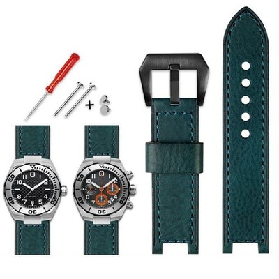 Leder Uhrenarmband passend für Hamilton Khaki Navy Devil Fish H78716333...