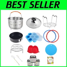 Steamer Basket, Glass Lid, Egg Bites Mold - Instant Pot 8 Qt