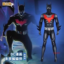 DC Comics Bruce Wayne Cosplay Jumpsuit Costumes Mask Helmet Halloween Cartoon