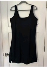 NWT XLT Old Navy XL TALL Active Powersoft Black Tank Dress Built-In Bra Shorts 