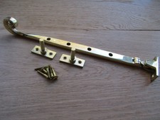 POLISHED BRASS solid brass Vintage cottage rustic Window Furniture fitting curly