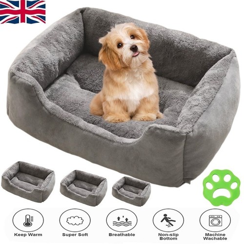 Cat Dog Bed Soft Washable Pet Puppy Cushion Warm Basket S M L Sizes UK Stock