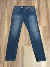 Prana Jeans Mens 34x34 Slim Fit Straight Leg Blue Denim Outdoor Stretch