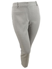 Calvin Klein Women's Slim-Fit Twill Ankle Pants (12, Tin/White) 190466016179
