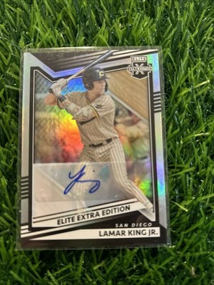 2022 Elite Extra Edition Signatures #120 Lamar King Jr. Auto Padres C4