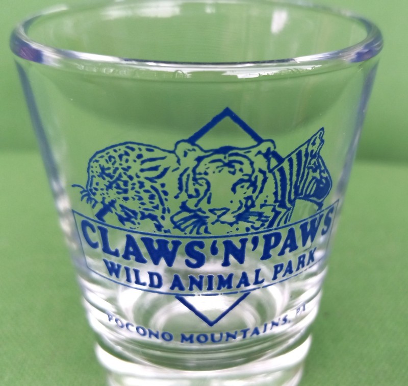 Shot Glass Claw's N Paw's Wild Animal Park Pocono Mountains PA