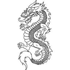 'Chinese Dragon' Unmounted Rubber Stamp RS003711 