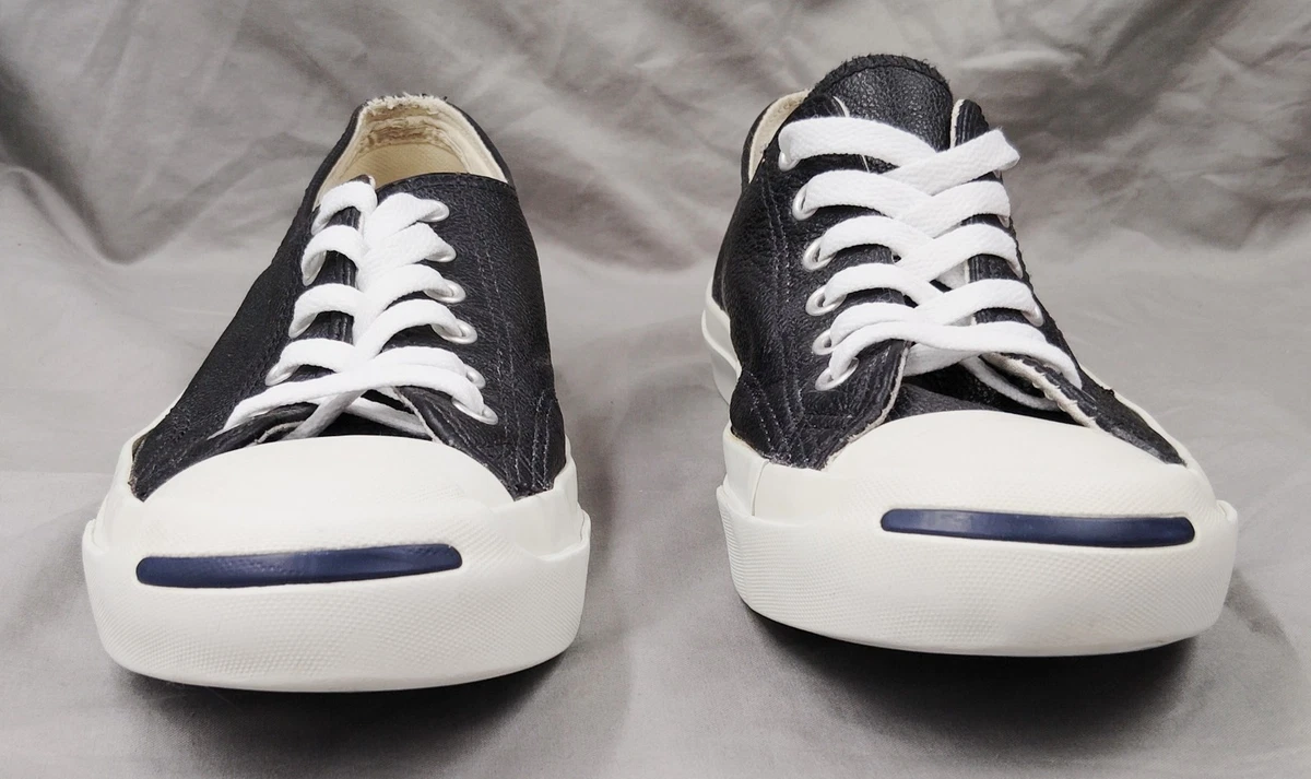 Converse Jack Purcell Leder schwarz Low-Top Herren 7 Damen 8,5 Turnschuhe