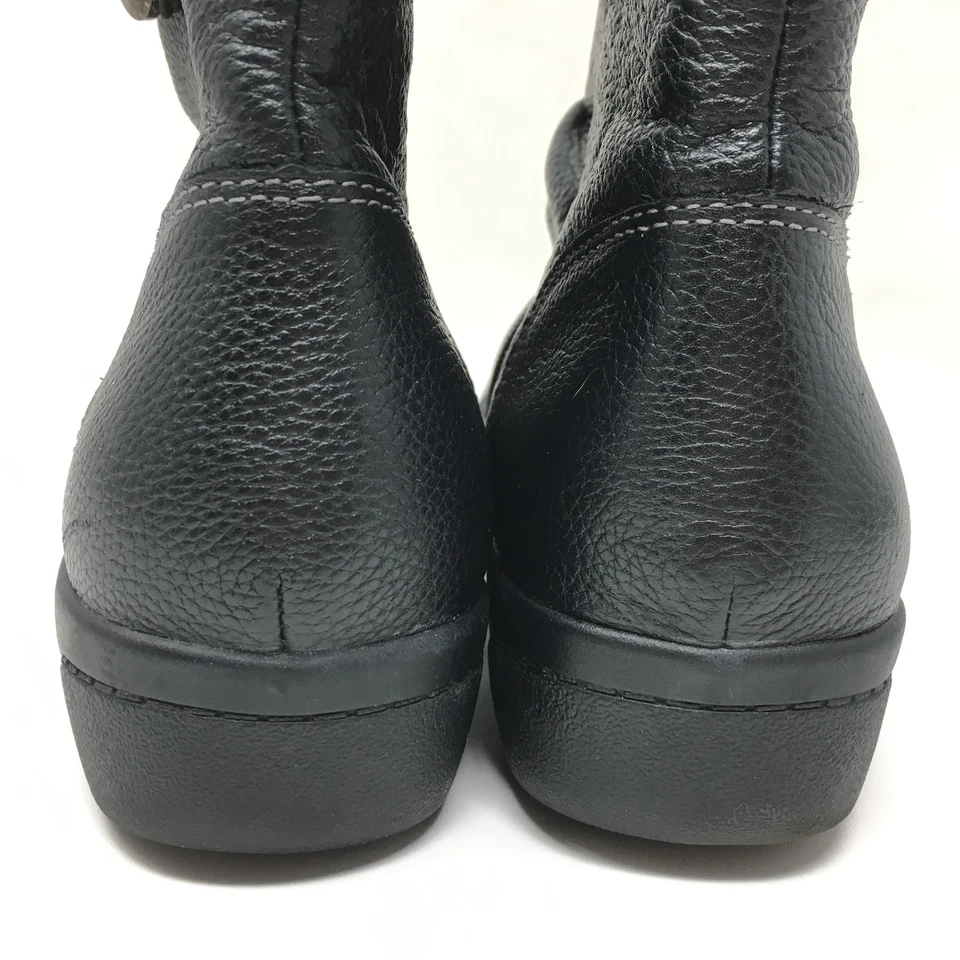 Clarks Cheyn Zoe Ankle Boots Booties Shoes Womens Size 8.5 W Wide Black Leather - Image 3 of 4