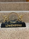 VTG Lowenbrau Beer Lion Logo Standing Lighted Cash Register Bar Top Clock Sign — photo 1