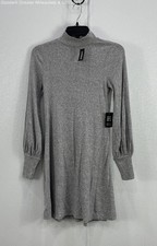 NWT Express Women's Gray Long Sleeve Dress Size XS