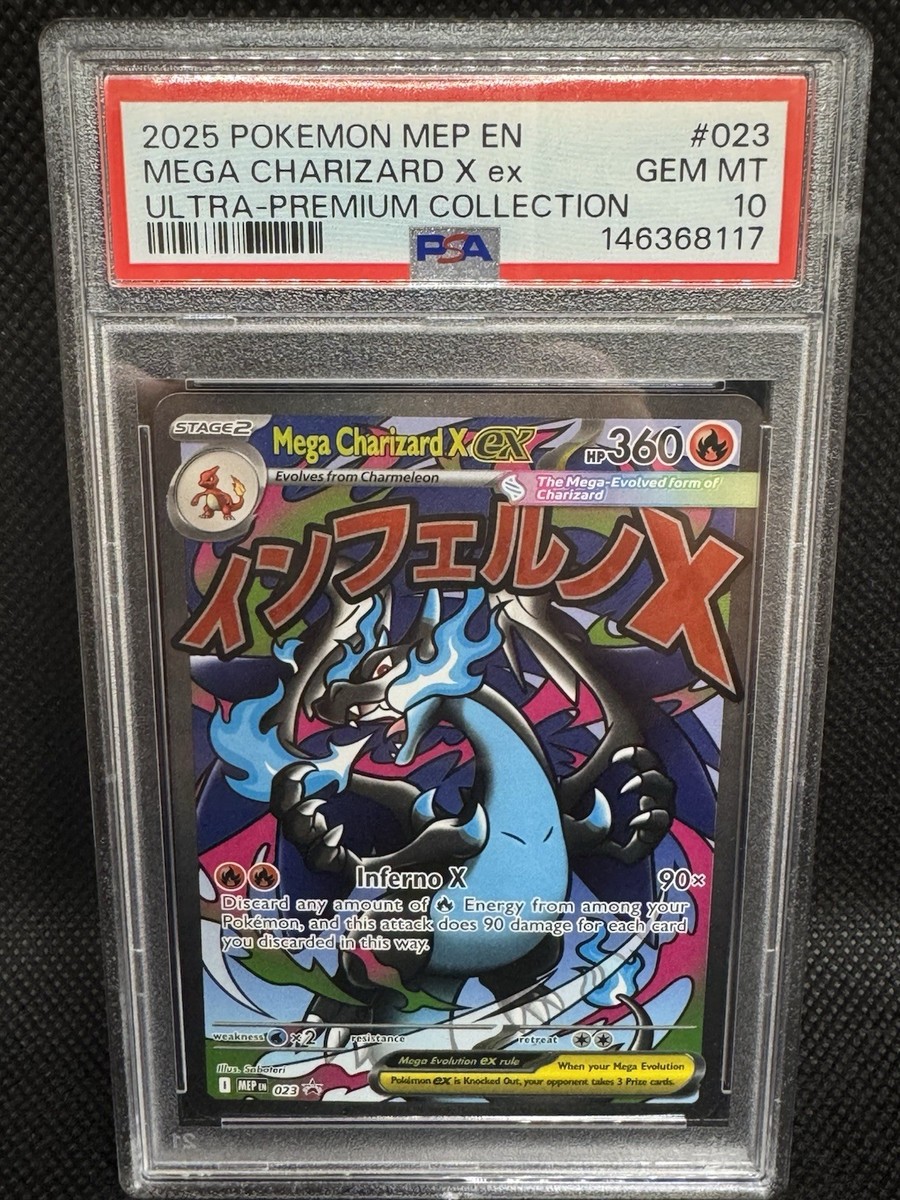 Pokemon Mega Charizard X ex 023 PSA 10 Mega Evolution Promo Holo