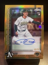 Topps Chrome Update Series CJ Alexander GOLD AUTO /50 RC Athletics