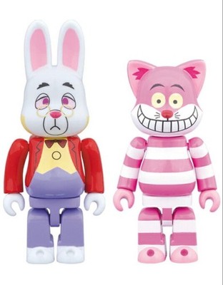BE@RBRICK Alice in Wonderland Cheshire Cat White Rabbit Set