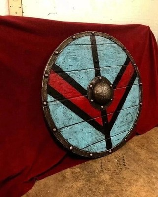 Medieval Wooden  Shield Battleworn Valhalla Shield Christmas Item