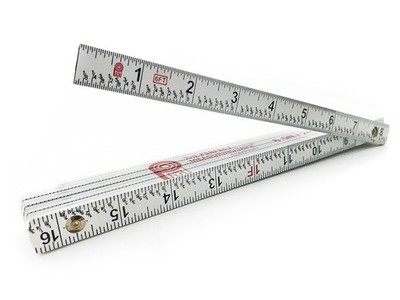 Co. FR-72 Carpenter's Folding Rule Lightweight Composite Construction Ruler