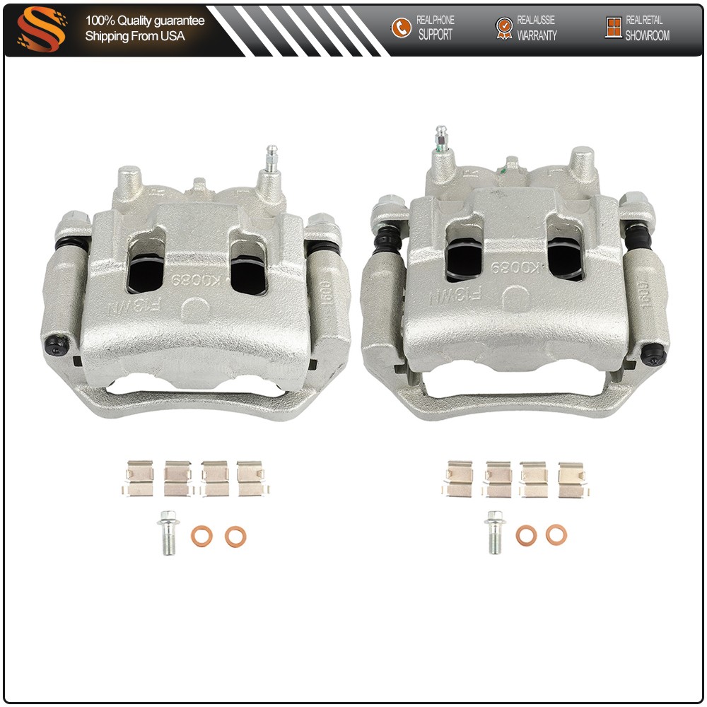 Front Pair For 07 2008 2009 2010 2011 2012 MAZDA CX-7 Brake Calipers w/ Bracket