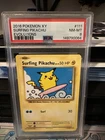 2016 POKEMON XY EVOLUTIONS #111 SURFING PIKACHU PSA 8