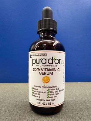 SEALED PURA D'OR Dor 20% Vitamin C Serum Professional Strength Anti-Aging, 4 OZ