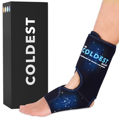 Coldest Foot Ankle Achilles Tendonitis Icing Pain Relief Ice Wrap with Cold C...
