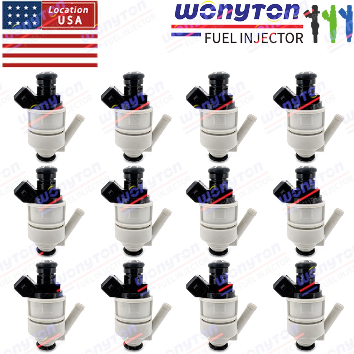 12X NEW Fuel injectors 1435991 For BMW E38 850i 750iL 5.4L V12 M73B54U