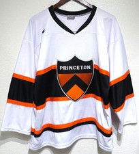 vtg Champion PRINCETON ICE HOCKEY Jersey SMALL 90s/Y2K White Sewn Made USA Tiger