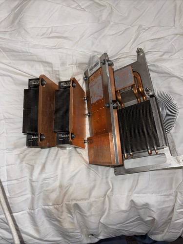 Copper Aluminum Heat Sink Lot Sold As Scrap. All Have Copper At Least 12 Lbs