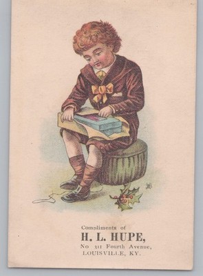 Victorian Trade Card H. L. Hupe Human Hair Goods Louisville KY