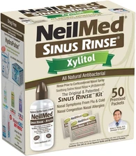 NeilMed Sinus Rinse Kit with Xylitol, 50 Count (Pack of 1)