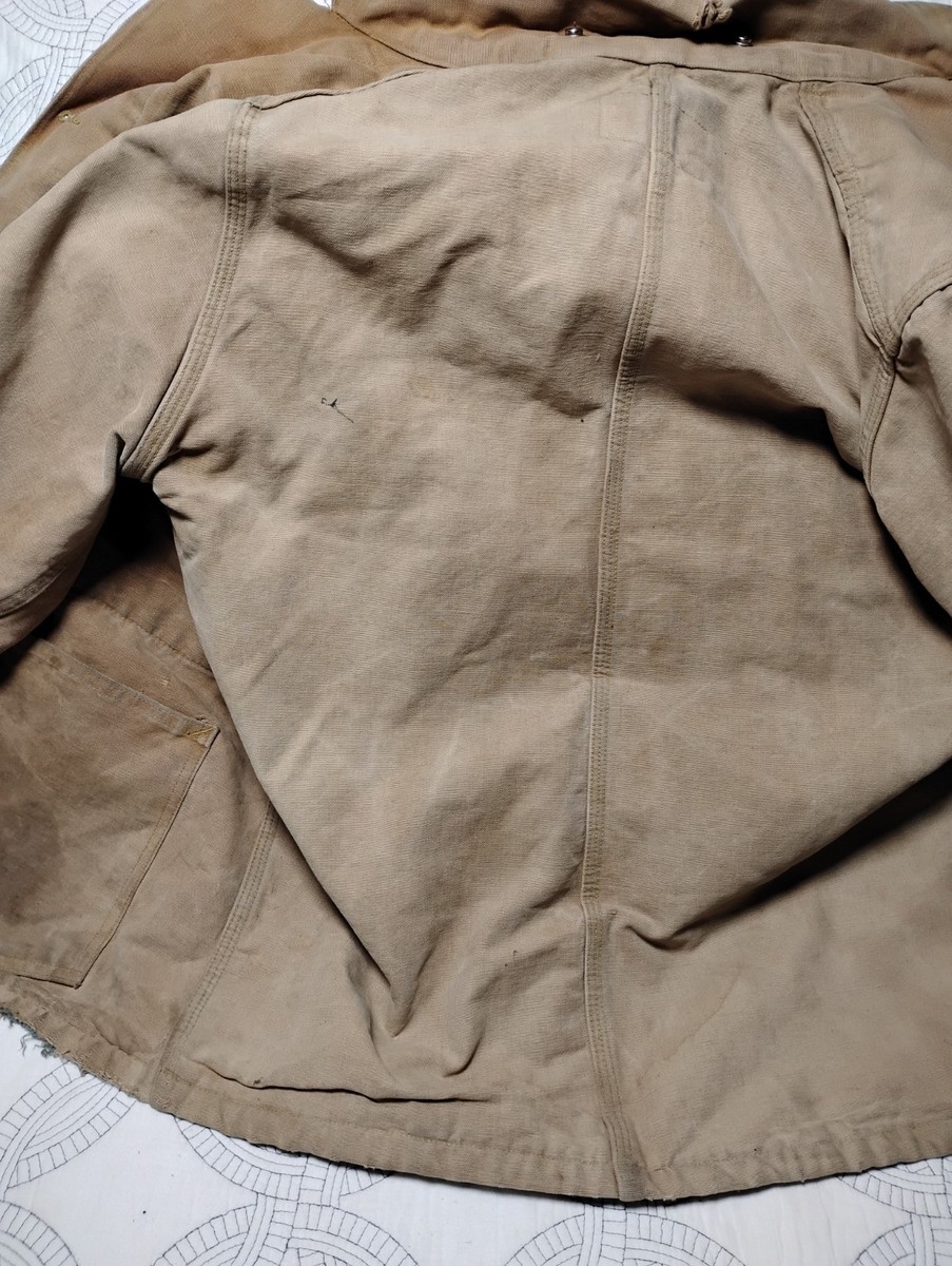 Antique Carhartt Jacket 1920s-1940s Heart Buttons Union Made Very