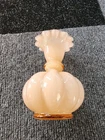 Vintage Fenton Rose Overlay Peach Pink Melon Crimped Ruffled Edge Vase VN