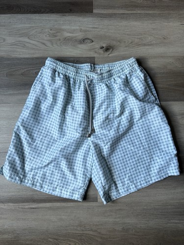 Peter Millar babyblau Mesh gefütterte Badehose Shorts Herren Größe Large