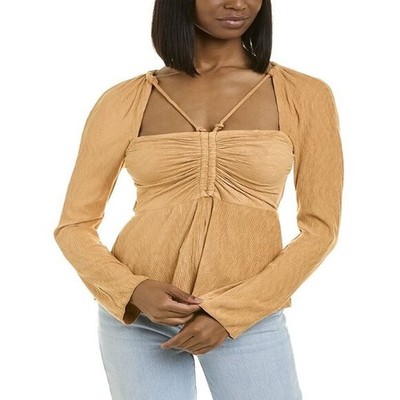 NWT Jonathan Simkhai Brown Alanna Top S