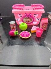 Disney Minnie Mouse Bow- Tique Shopping Basket W/ Accessories Free Ship T2960