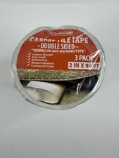 Carpet Tile Tape Double Sided Rug Gripper 2 Sided Tape 2 IN x 90 FT 3 Pack 